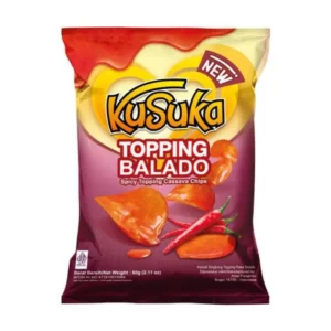 Review Keripik KUSUKA Topping Balado: Sensasi Pedas Gurih yang Menggoda Lidah